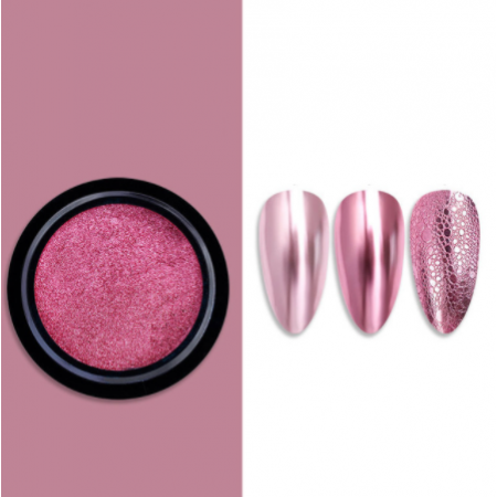 Дзеркальна пудра для втирання Kitty LUX Gold Rose, рожеве золото, 0,2 г з доставкою по Україні
