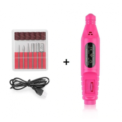 Ручка-фрезер Nail Polisher + набір насадок, USB кабель, max 20 000 оборотів / хв з доставкою по Україні