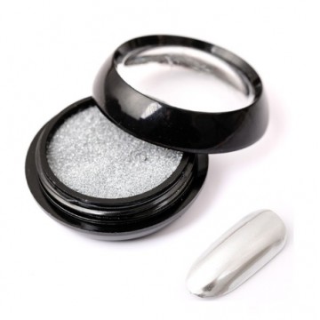 Дзеркальна пудра для втирання Kitty LUX Silver, срібло, 0,2 г