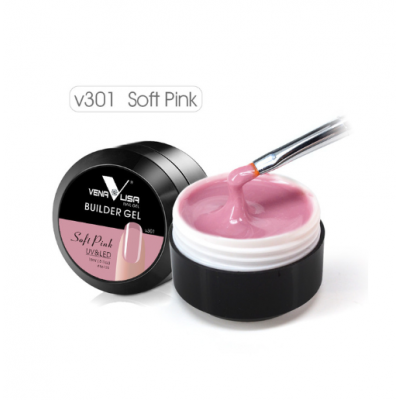 Гель Желе Venalisa Builder Gel Soft Pink будівельний, глибокий рожевий, 15 мл