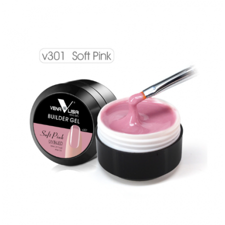 Гель Желе Venalisa Builder Gel Soft Pink будівельний, глибокий рожевий, 15 мл з доставкою по Україні