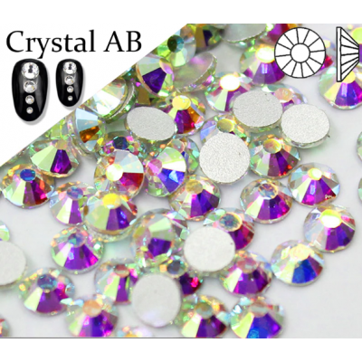 Стрази Swarovski SS2 Crystal AB, срібні з голограмою, 1400 шт з доставкою по Україні