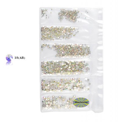 Стрази Swarovski SS3-SS12 Silver AB, срібло з голограмою, 1440 шт з доставкою по Україні