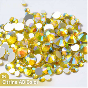 Стрази Kitty SS3-SS10 Citrine AB Цитрин, 150 шт