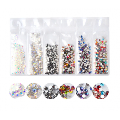 Стрази Swarovski SS2, скло, кольоровий мікс, 1400 шт з доставкою по Україні