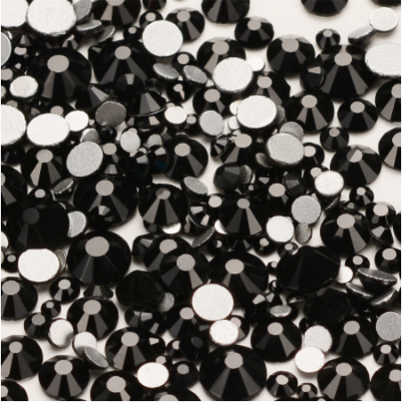 Стрази Kitty Swarovski SS2-SS8 Black, чорні, 100 шт з доставкою по Україні