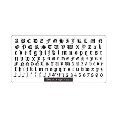 Пластина для стемпінга Finger Angel V31, Літери, цифри, алфавіт з доставкою по Україні