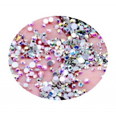 Стрази Swarovski SS4 Crystal AB, срібні з голограмою, 100 шт з доставкою по Україні